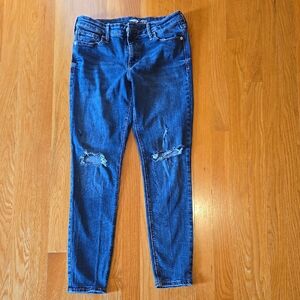Old Navy Blue Skinny Distressed Jeans